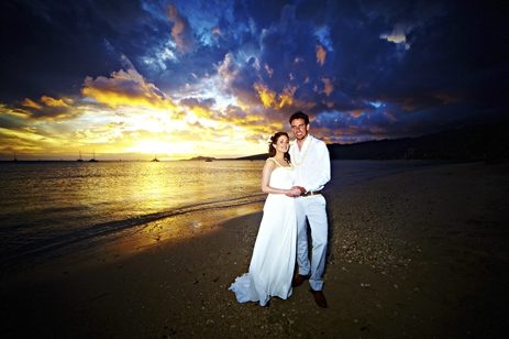 Hawaii wedding at Portlock beach.