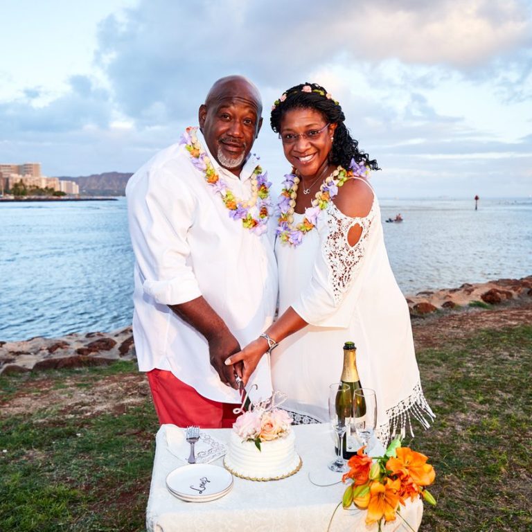 Hawaii beach wedding.